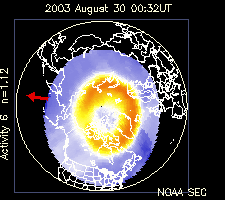 map showing auroral doughnut